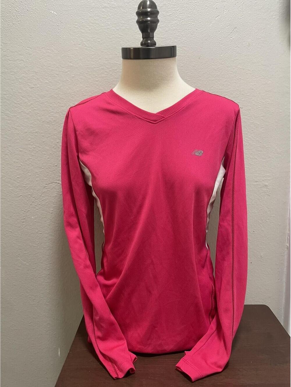New Balance Women Pink Long Sleeve Performance Running Shirt